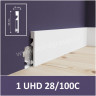 Плинтус Unica UHD 28/100С, белый, L 2.4м