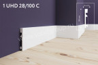 Плинтус Unica UHD 28/100С, белый, L 2.4м