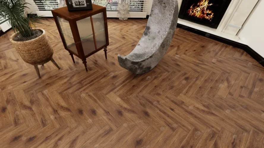 Ламинат Alpine Floor Herringbone 12мм Дуб Умбрия LF105-11 (600*100*12мм)уп.22шт(A+B)/1,32м2