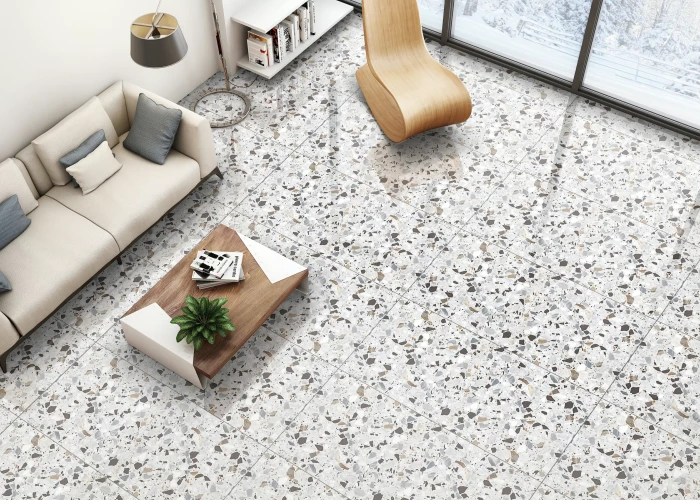 Керамогранит NT CERAMIC Terrazzo NTT99606M Terrazzo White 600*1200, 2 шт/уп, 1,44 м2/уп., матовая