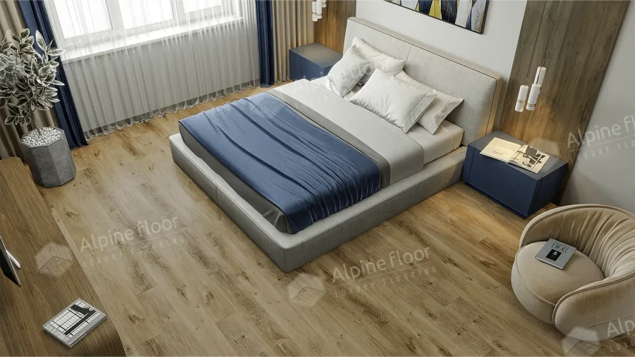 Alpine Floor LVT Liberty Loose Lay ECO 23-3 Дуб Натуральный Отбеленный (1227мм*187мм*5мм, 8шт/уп/1,8