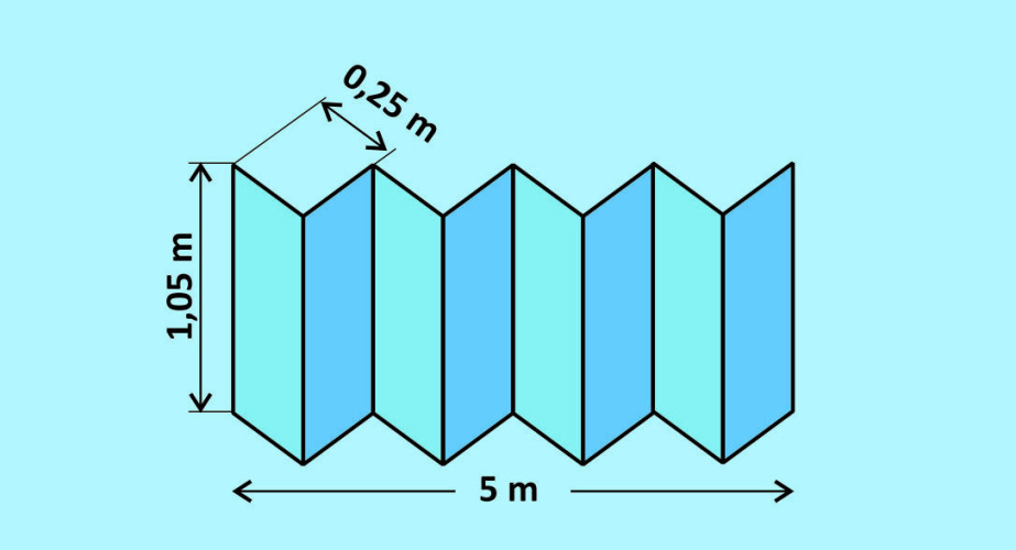 Подложка Гармошка Solid 5мм. 1,05х0,25м (5,25м2)