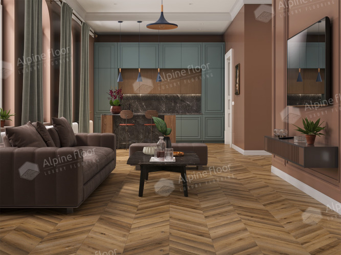 Ламинат Alpine Floor Chevron Art Дуб Килиманджаро LF109-04 (550*112*12мм)1.232м2/уп