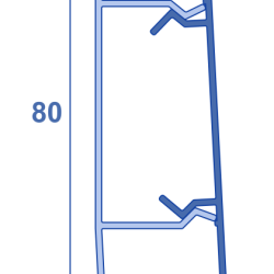 Плинтус Lexida Пластиковый 80мм 210 Дуб пепельный 2,2м