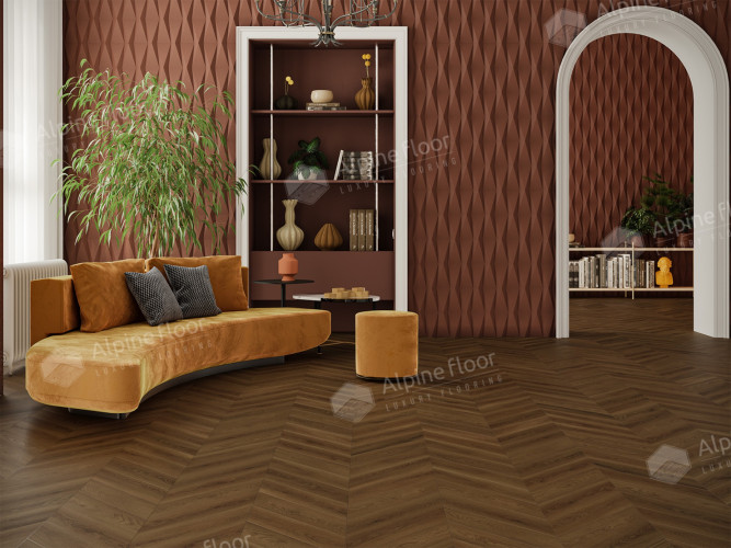 Ламинат Alpine Floor Chevron Art Дуб Денали LF109-09 (550*112*12мм)1.232м2/уп
