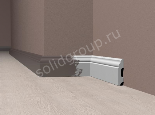 Плинтус Unica UHD02/60, белый, L 2.4м