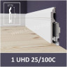 Плинтус Unica UHD 25/100С, белый, L 2.4м