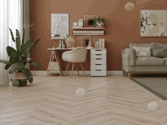Ламинат Alpine Floor Herringbone 12 Pro LF106-13В Дуб Берри (606х101х12mm)уп.18шт/1.1017м2