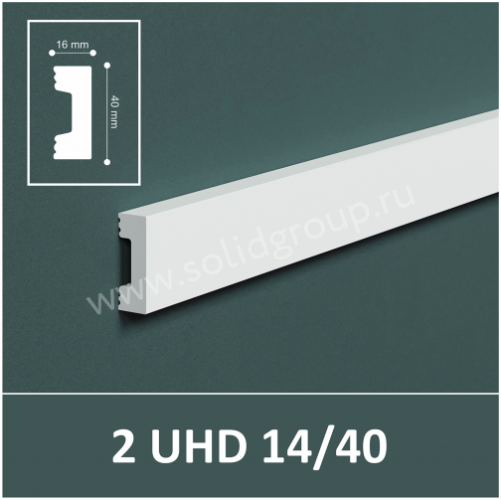 Молдинг Unica UHD 14/40, белый, L 2.4м