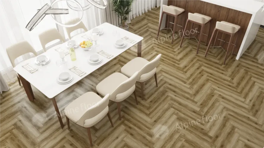 Ламинат Alpine Floor Herringbone 12 Pro LF106-09B Дуб Марсель (606х101х12mm)уп.18шт/1.1017м2