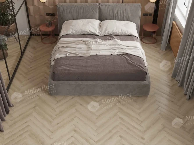 Ламинат Alpine Floor Herringbone 12 Pro LF106-08В Дуб Орлеан (606х101х12mm)уп.18шт/1.1017м2