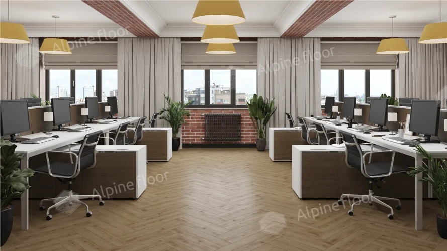 Ламинат Alpine Floor Herringbone 12 Pro LF106-07В Дуб Прованс (606х101х12mm)уп.18шт/1.1017м2