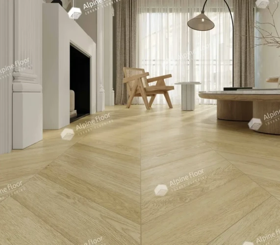 Chevron Alpine LVT ЕСО 20-2 ДУБ ВАНИЛЬ СЕЛЕКТ CHEVRON (555*127*2.5мм) уп. 1,9735 м2)