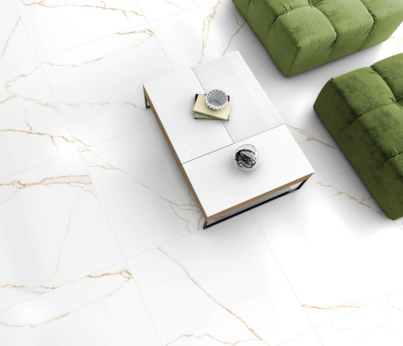 GT60601903MR Плитка грес глаз. GlobalTile Majestic Luxe_GT Белый 60*60 1.44м2/уп