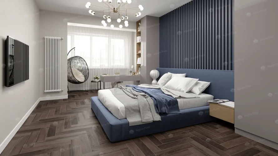 Alpine floor PARQUET PREMIUM ECO 19-16 Фафнир ABA 43кл ( 600мм*125мм*8мм, 10шт/уп/0,75м2)