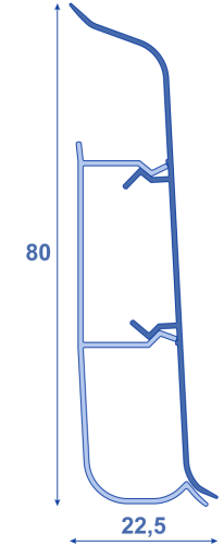 Плинтус Lexida Пластиковый 80мм 230 Дуб айсберг 2,2м