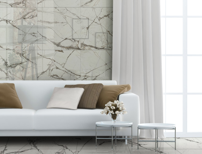 GT60604703PR Керамогранит GlobalTile Timeline_GT Белый 60*60 1.44м2/уп