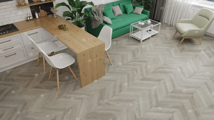 Chevron Alpine ЕСО 18-1 ДУБ ФАНТАЗИЯ CHEVRON ECO 43 класс 4V (600*127*5) уп. 1,6764 м2)