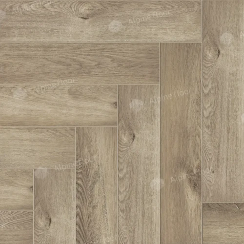 Alpine floor PARQUET PREMIUM ECO 19-5 Дуб Натуральный Отбел ABA 43кл(600мм*125мм*8мм,10шт/уп/0,75м2)