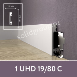 Плинтус Unica UHD19/80С, белый, L 2.4м