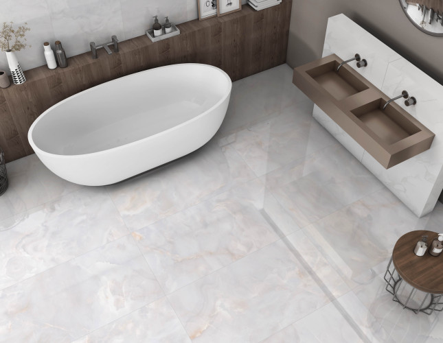 GT120604403PR Керамогранит GlobalTile Onyx_GT Белый 60*120 _ 1 Slim 2,16м2/уп