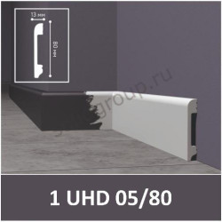Плинтус Unica UHD05/80, белый, L 2.4м