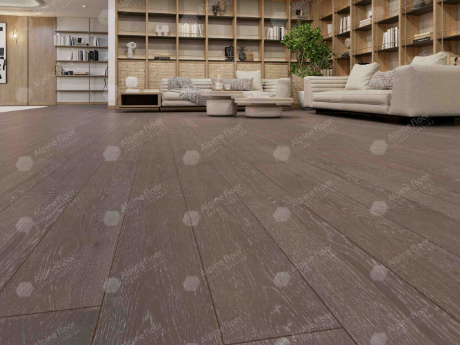 Инженерная доска Alpine Floor Villa Дуб Грей Стори EW201-15, 400-1200х165х12 mm 1,584м2/уп