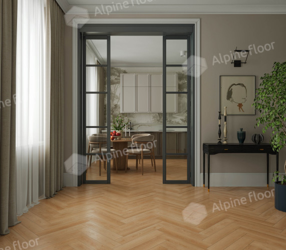 Ламинат Alpine Floor Murano Herringbone Дуб Малага LF121-03 (605*121*12мм)1.171м2/уп
