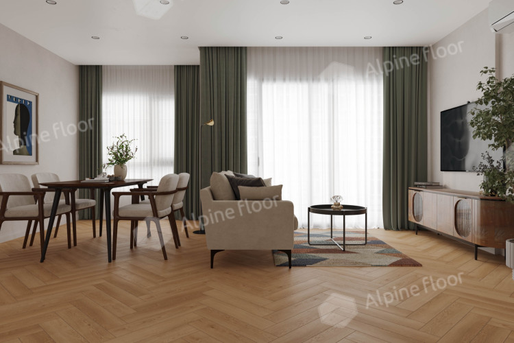 Ламинат Alpine Floor Murano Herringbone Дуб Кордова LF121-04 (605*121*12мм)1.171м2/уп