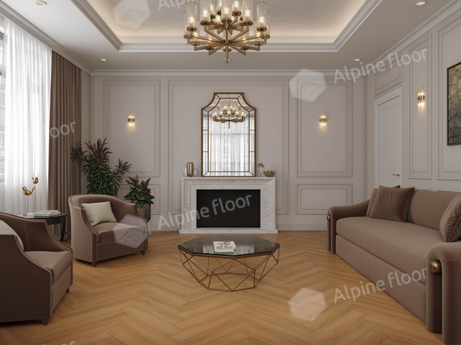 Ламинат Alpine Floor Murano Herringbone Дуб Марбелья LF121-09 (605*121*12мм)1.171м2/уп