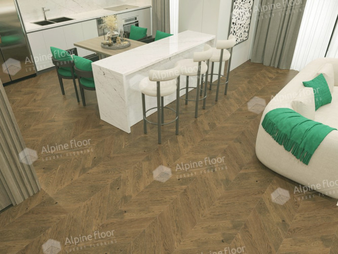 Инженерная доска Alpine Floor Chateau Дуб Тобакко EW203-08, 600х120х12 mm 1,152м2/уп