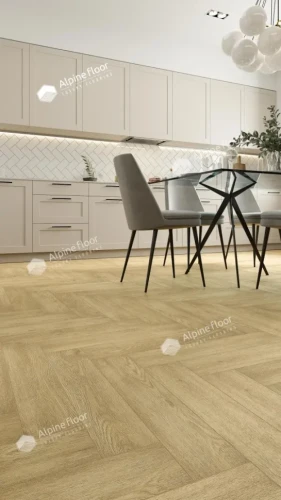 Alpine floor Parqet Light LVT ЕСО 16-3 Дуб Ваниль Селект 43 класс 4V (590*118*2,5мм уп. 2,228м2)