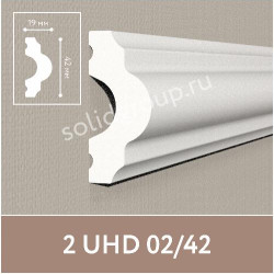 Молдинг Unica UHD 02/42, белый, L 2.4м
